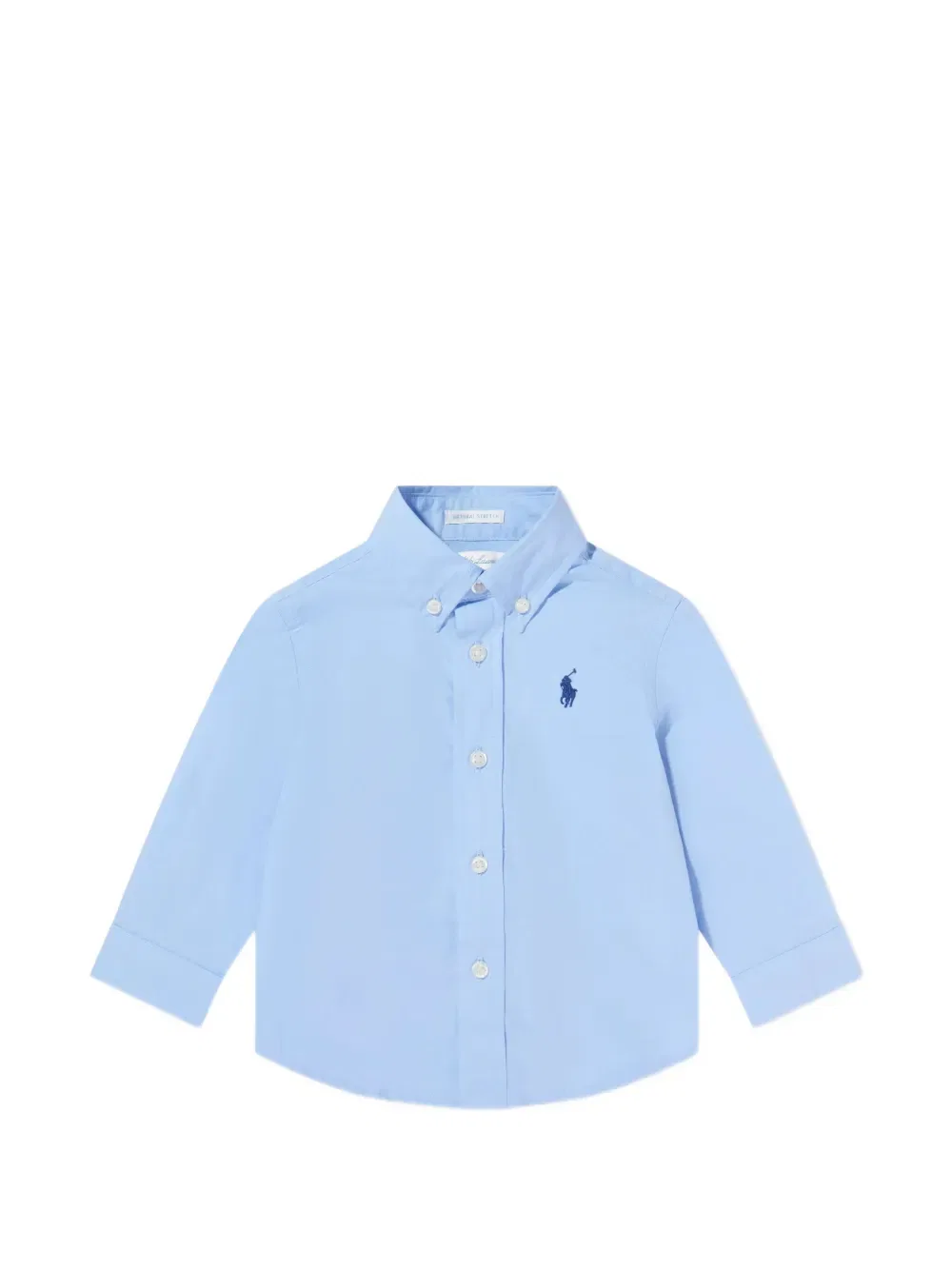 Рубашка с вышитым логотипом Polo Ralph Lauren Kids, синий