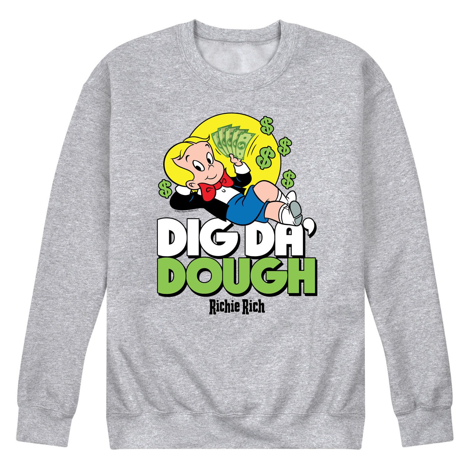 

Мужской свитшот с рисунком Richie Rich Dig Da' Dough Licensed Character