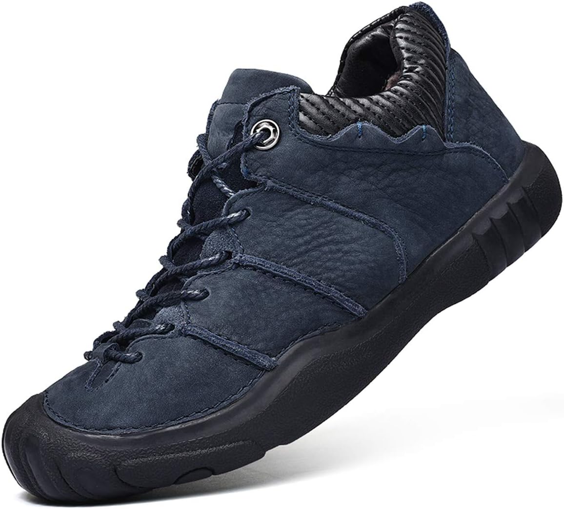 

Мужские кожаные кроссовки CHICLOVEY для походов и прогулок, повседневные оксфорды на шнуровке, темно-синий