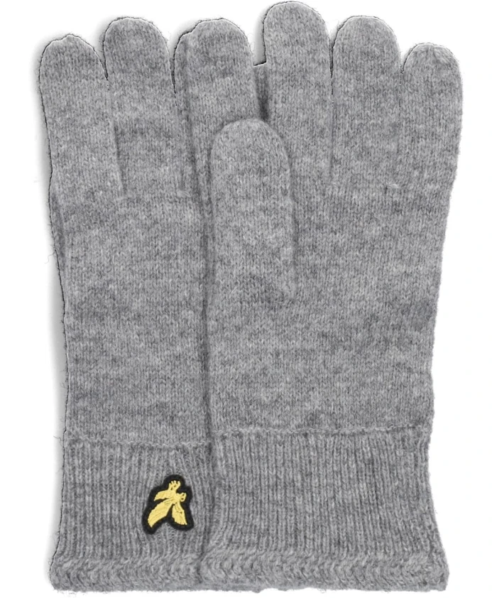 

Ребристые шерстяные перчатки Lyle & Scott, серый
