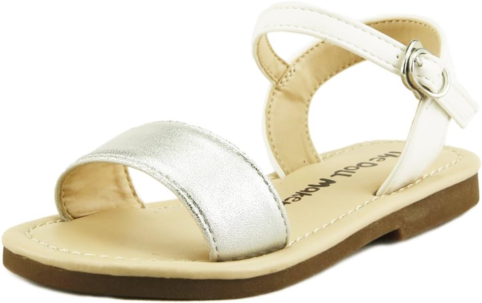 

Сандалии на плоской подошве с открытым носком от Doll Maker The Doll Maker, белый