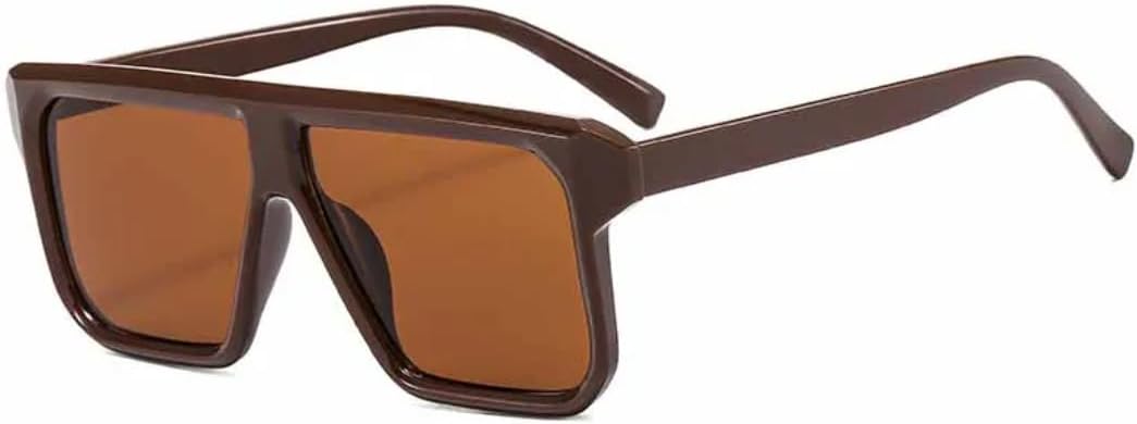 

Винтажные большие квадратные солнцезащитные очки для женщин, в стиле хипстер-панк, для мужчин, для активного отдыха, вождения, походов, с защитой от УФ-излучения UV400 TVTBBVV, Brown Brown