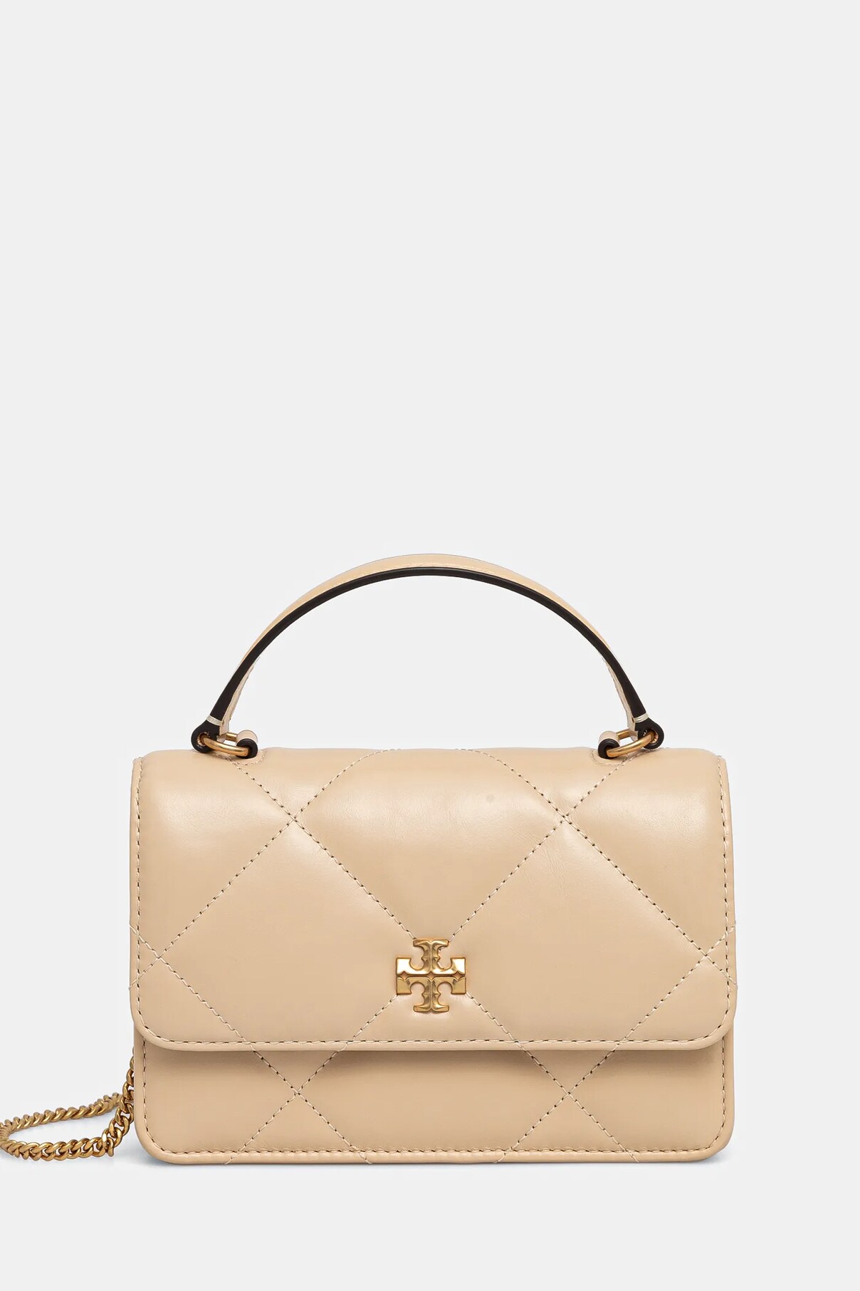 

Мини-сумка Kira Diamond Quilt Tory Burch, бежевый