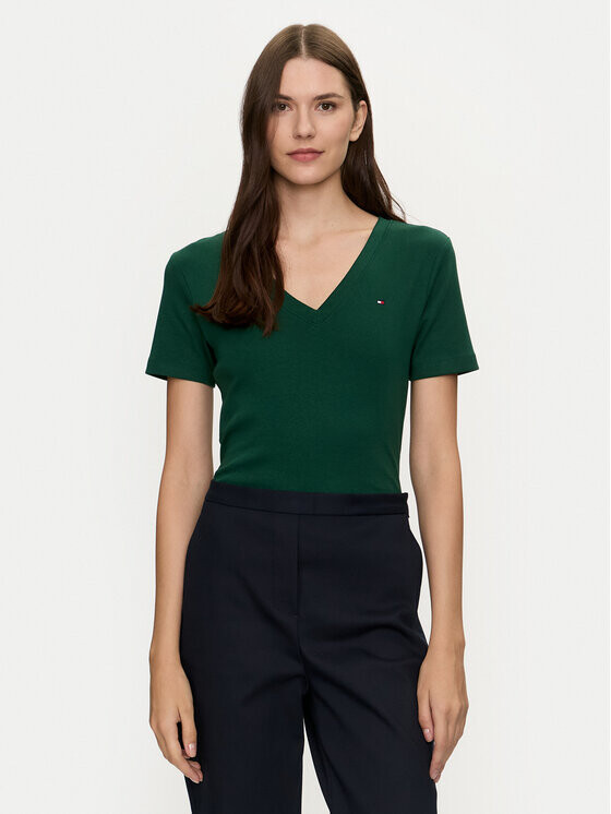 

Футболка узкого кроя Tommy Hilfiger, зеленый