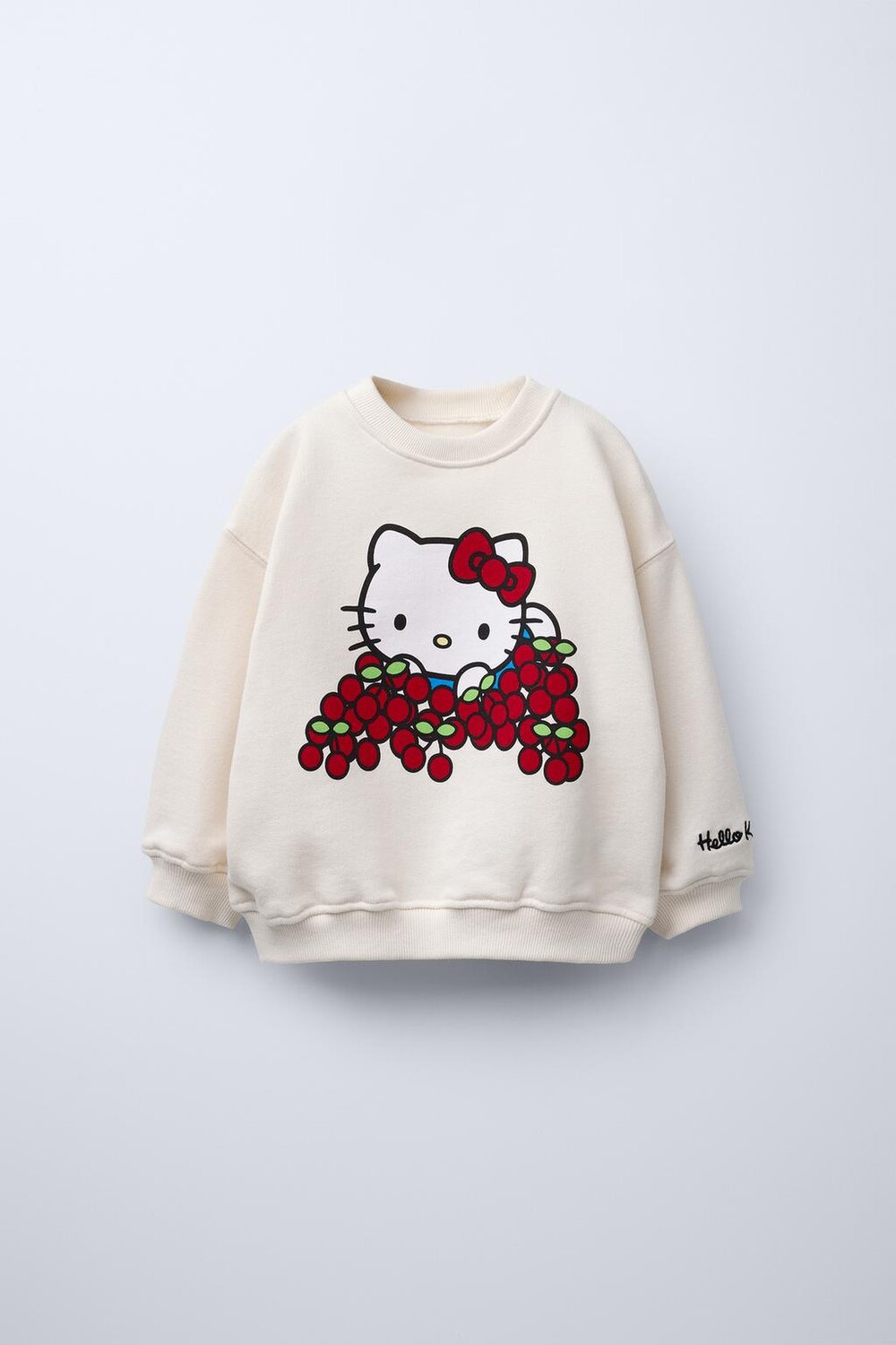 

Толстовка hello kitty cherry ZARA, устрично-белый