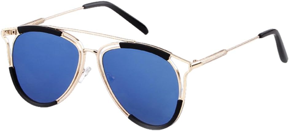 

Солнцезащитные очки «кошачий глаз» с полой оправой в винтажном ретро-стиле с металлическими линзами, розово-желтыми тонированными линзами и защитой от ультрафиолета UV400 MTZJH, C2