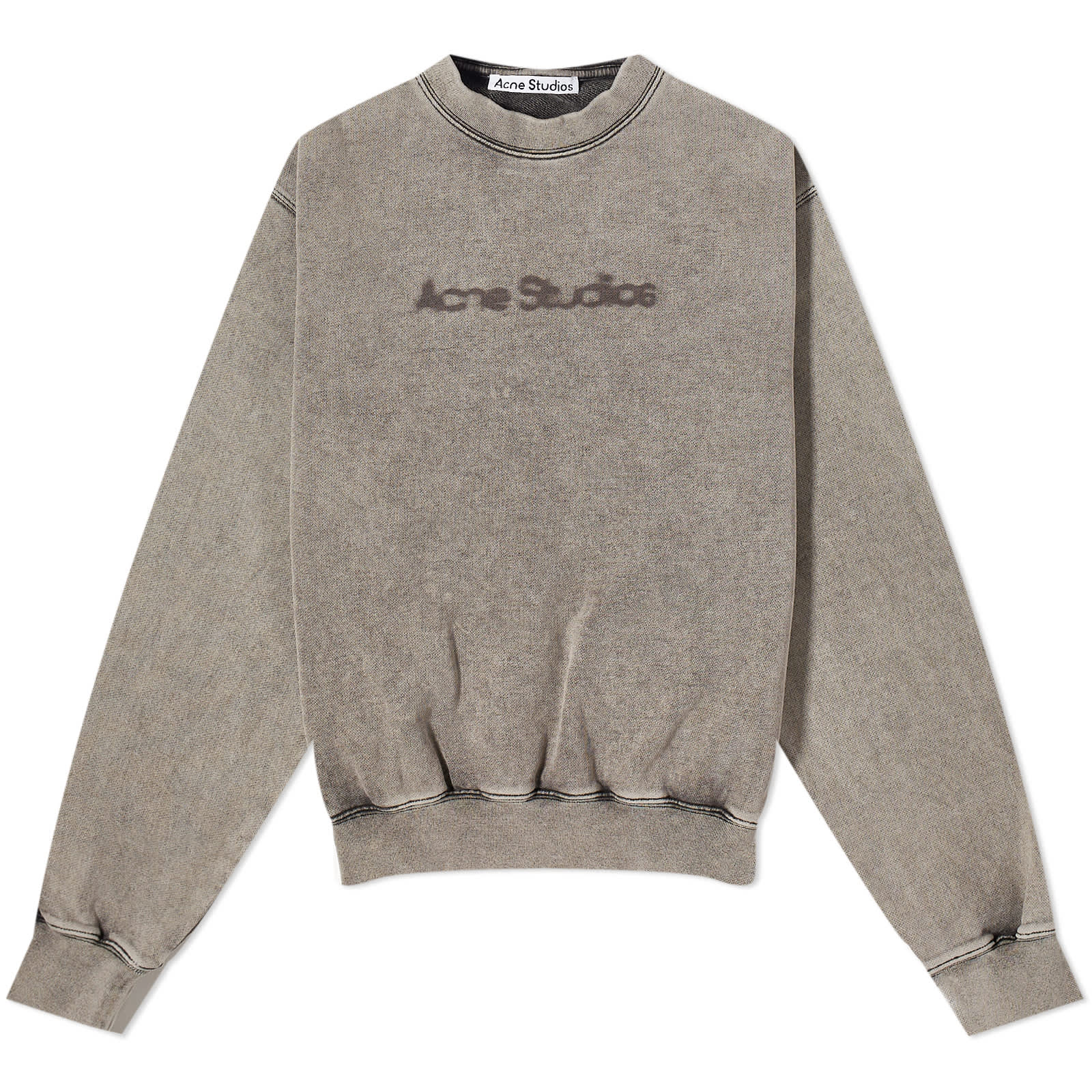 

Свитшот Acne Studios Logo, цвет Faded Grey