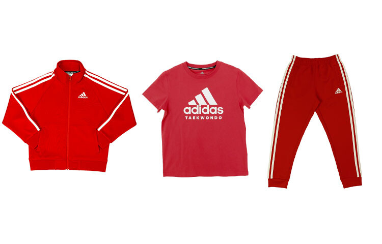 

Детская повседневная спортивная одежда Adidas, цвет Set (Red Gold)