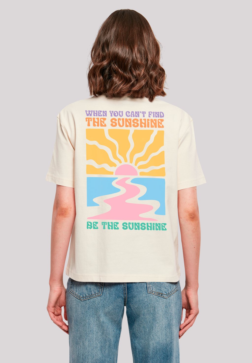 

Футболка с принтом BE THE SUNSHINE F4NT4STIC, кремовый