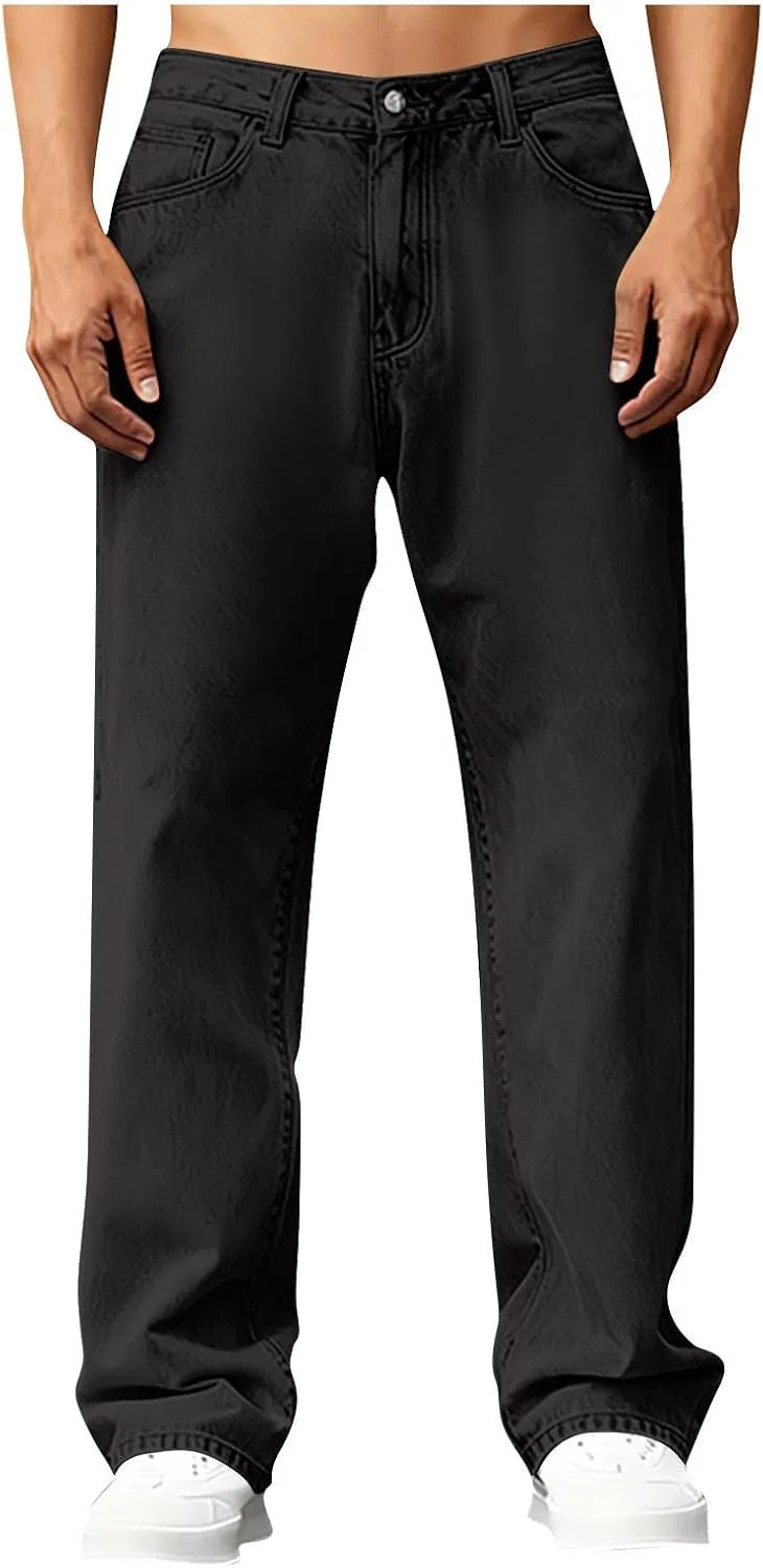 Джинсы свободные Mens Jeans, черный