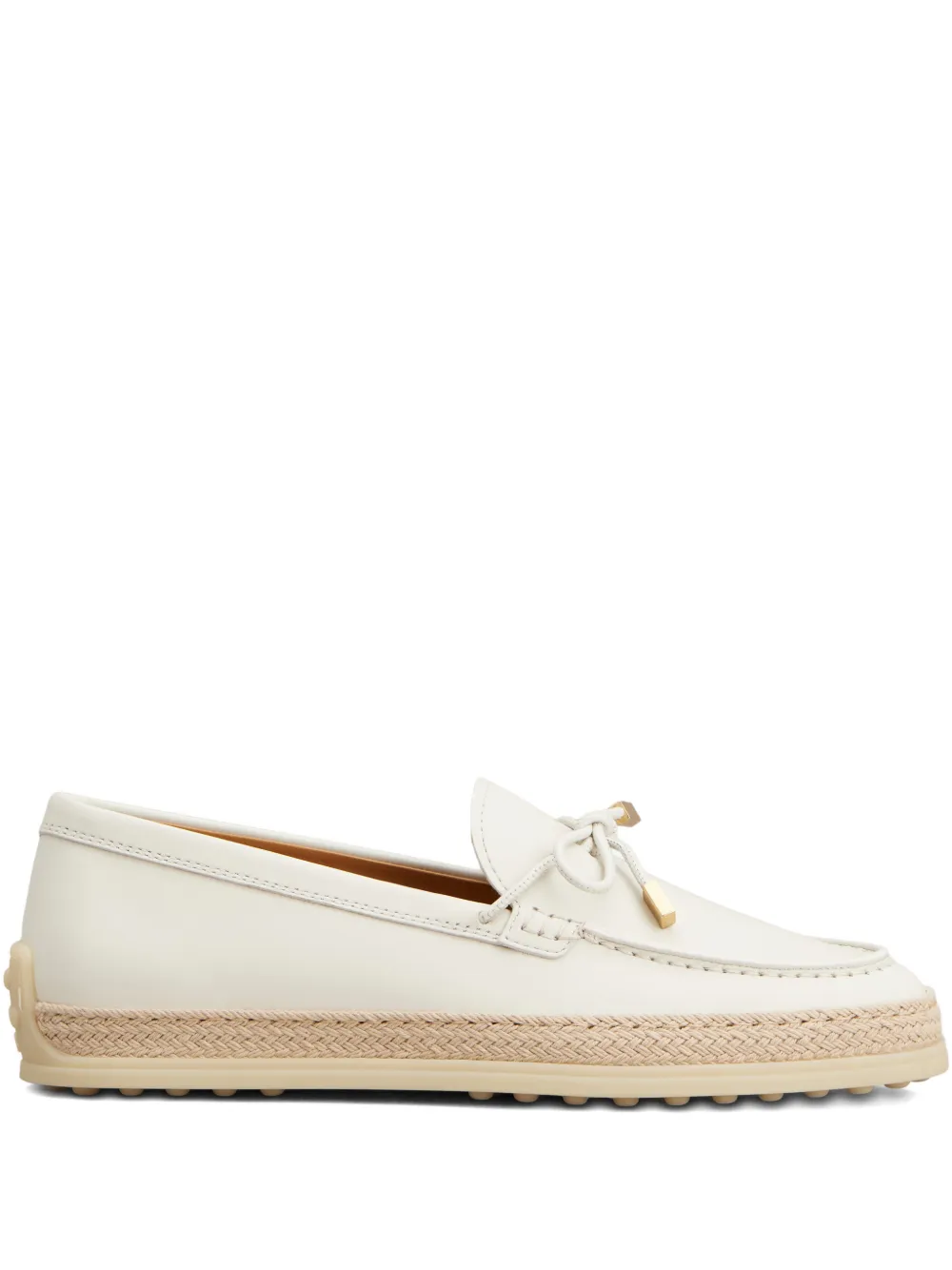 Лоферы с кружевом Tod'S, белый