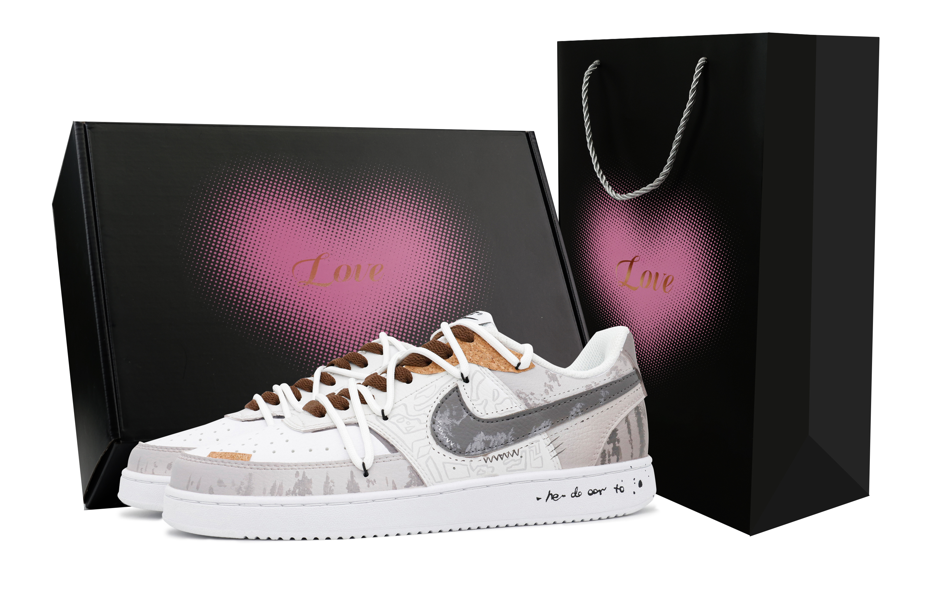 

Nike Кроссовки для скейтбординга Court Vision 1 Low Top, мужские, серо-коричневые