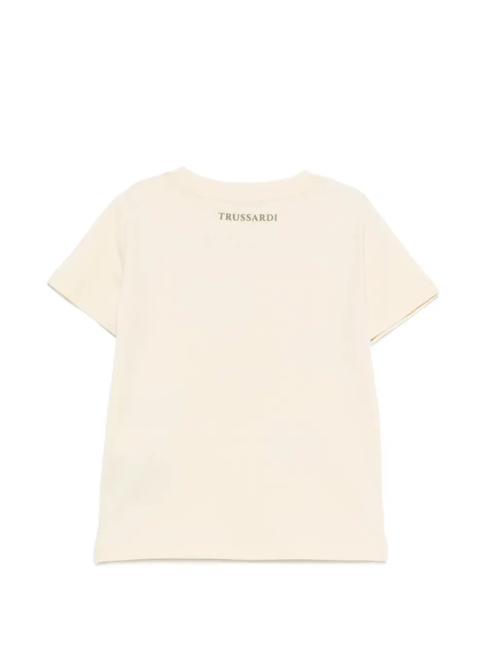 Футболка с графическим принтом Trussardi Junior, бежевый — фото 2
