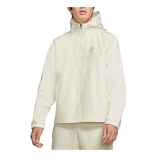 

Куртка Nike Sportswear Canvas Sports Logo Casual Solid Color Hooded Jacket White, мультиколор