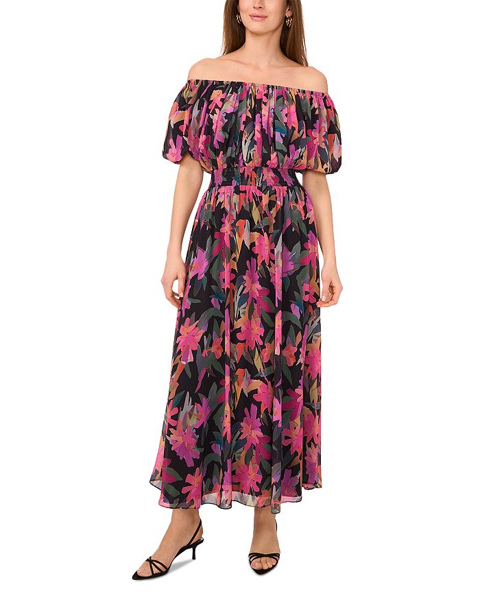 

Платье макси с пышными рукавами VINCE CAMUTO, черный