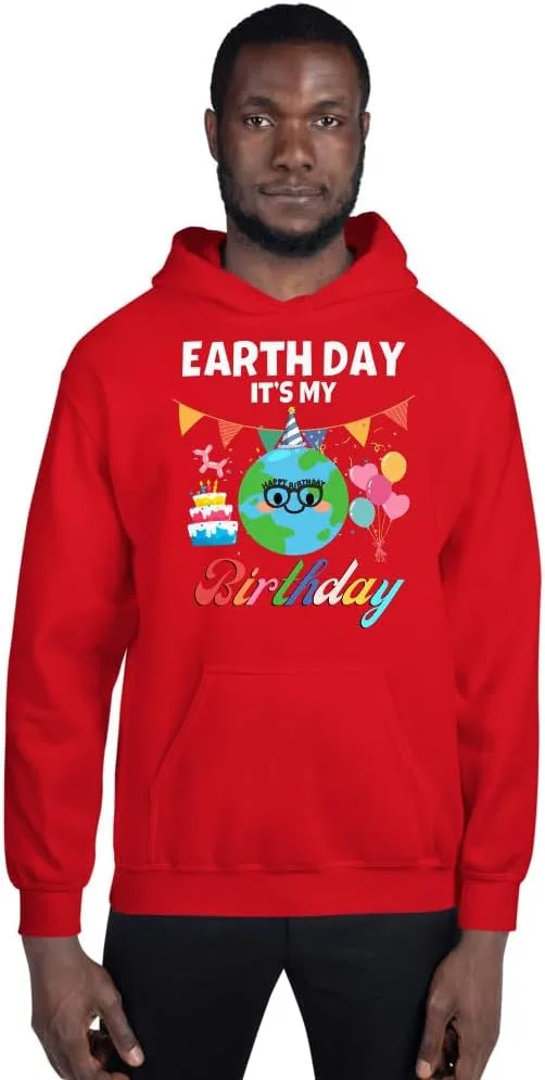 Унисекс худи Generic Earth Day It's My Birthday B-Earth Day, красный — фото 2