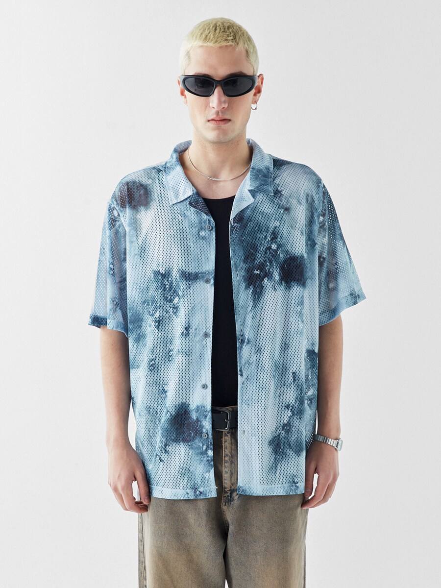 

Удобная рубашка на пуговицах VAMOS CLO Miami, цвет mottled blue