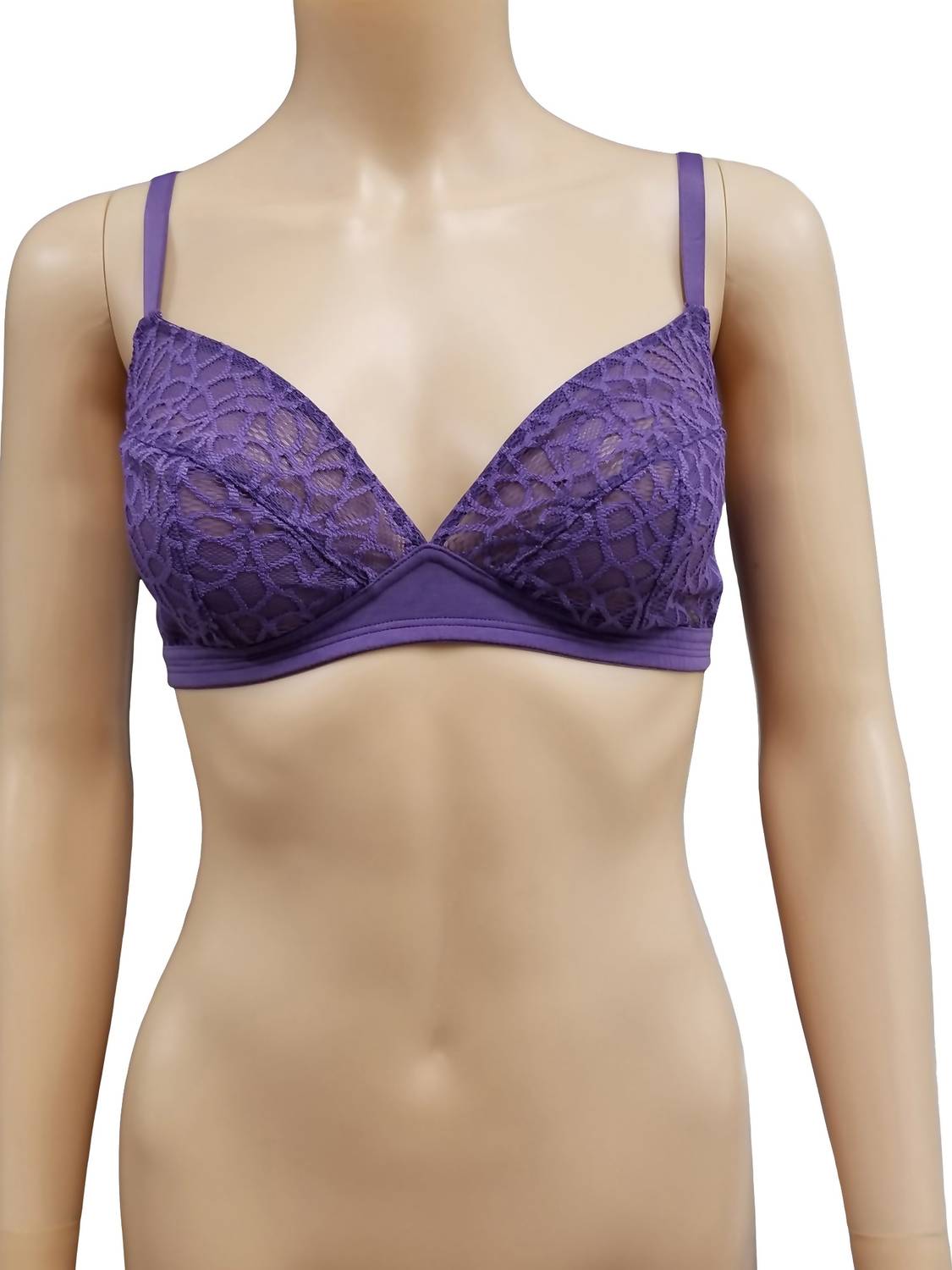 

Кружевной бюстгальтер на косточках фиолетового цвета La Perla