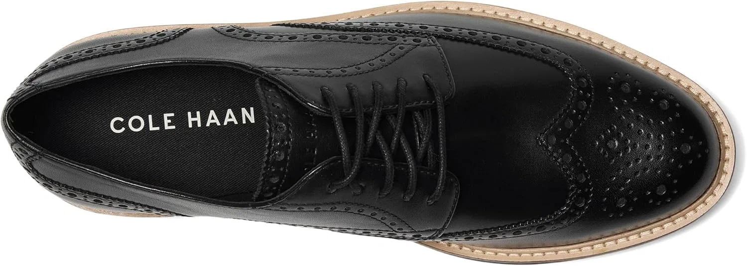 Мужские ботинки Cole Haan Morse Grand Wingtip Oxford, Black — фото 2