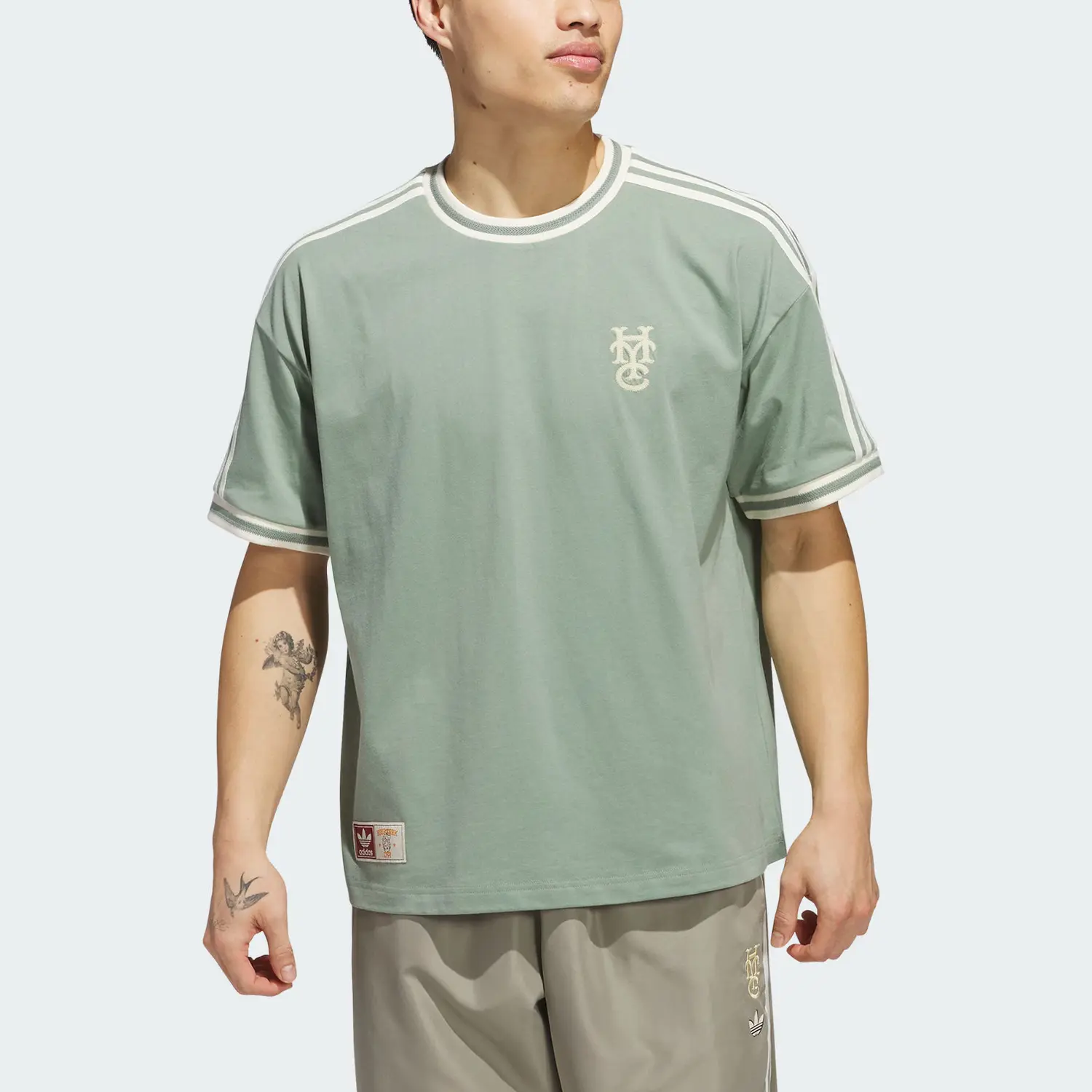 Футболка Hyc унисекс Adidas Originals, зеленый — фото 3