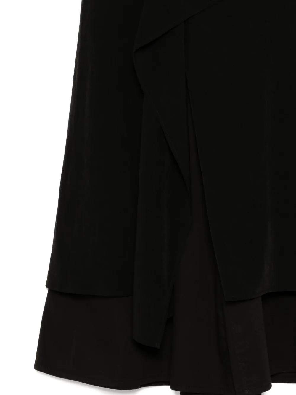 Брюки из саржи с драпировкой на спинке Yohji Yamamoto, черный — фото 3