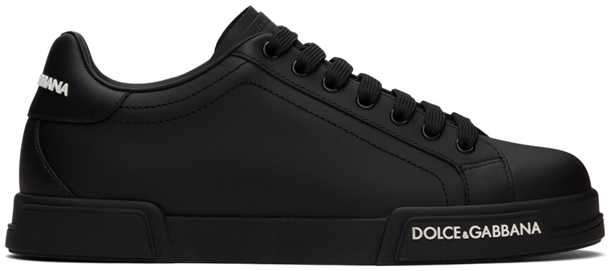 

Черные кроссовки Portofino из телячьей кожи Nappa Dolce&Gabbana, Nero/Nero