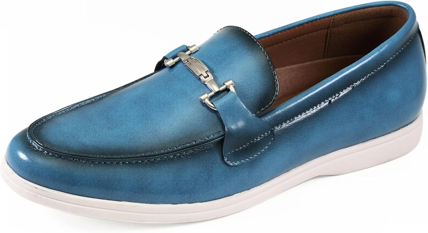 Мокасины двухцветные Amali Levi, бирюзовый