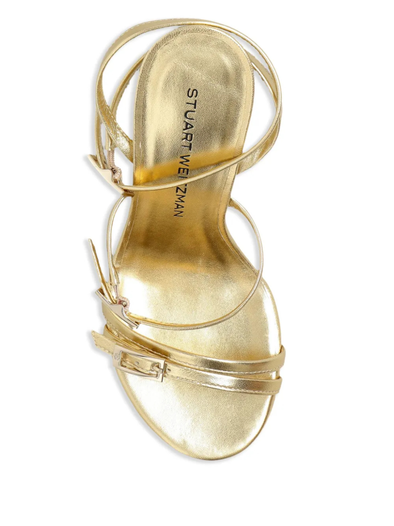 Сандалии Stuart Weitzman 100 мм Georgie, золотой — фото 3