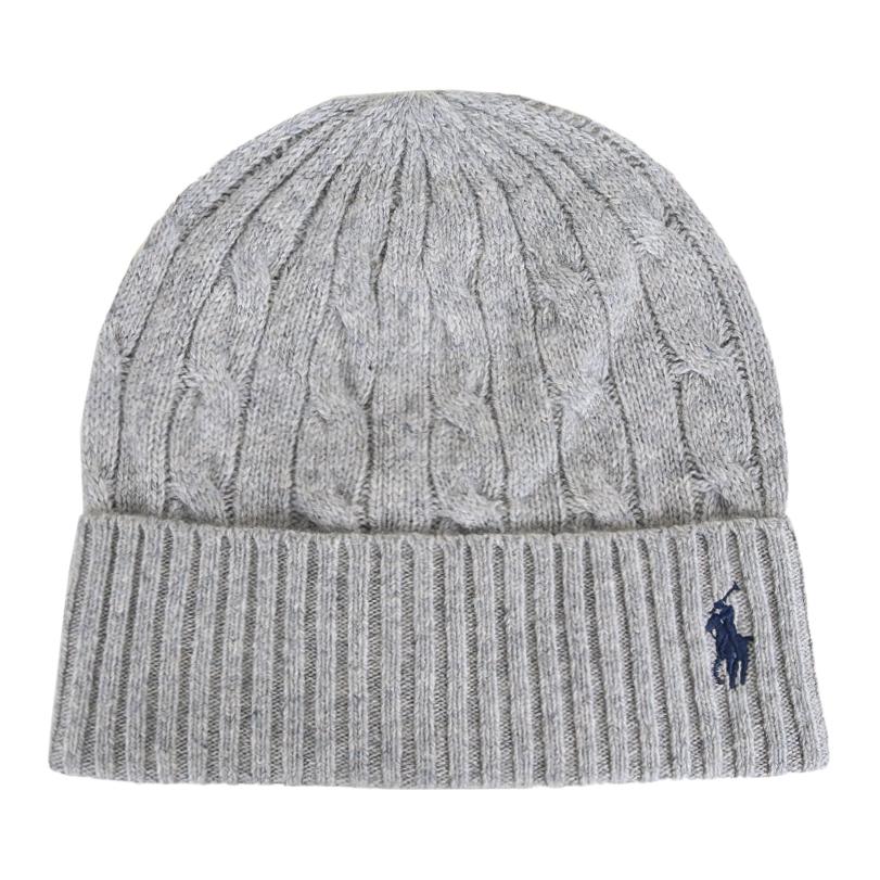 

Polo Ralph Lauren Шерстяная шапка-бини унисекс светло-серого цвета