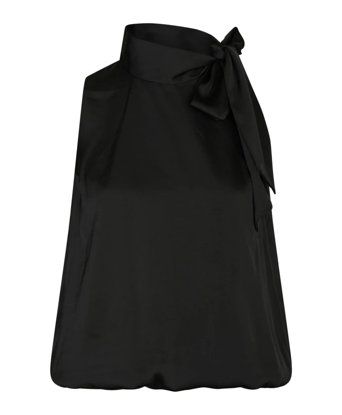 

Топ из драпированного атласа Veda Neo Noir, черный