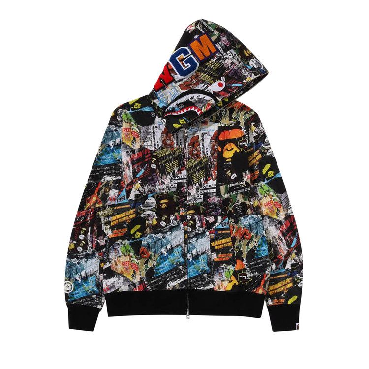 

Худи BAPE Flyer Pattern Shark Full Zip Hoodie, Multicolor