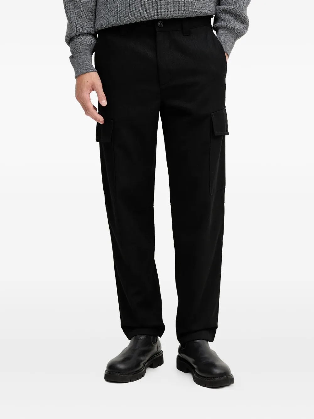 

Брюки с карманами карго Boss, черный