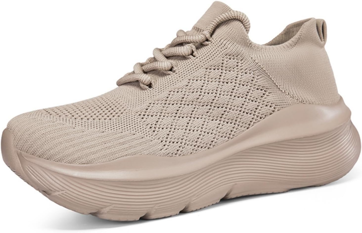 

Мужские дышащие кроссовки для ходьбы и бега, на шнуровке, удобная платформа, противоскользящие, легкие, повседневные спортивные кроссовки для тренировок в зале, путешествий, прогулок по парку и повседневной носки, модные кеды Yrzhgdl, хаки