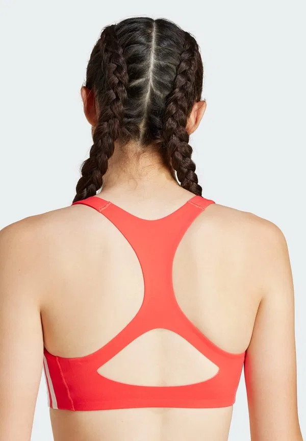 Спортивный бюстгальтер adizero средней поддержки Adidas Performance, Semi Lucid Red — фото 4