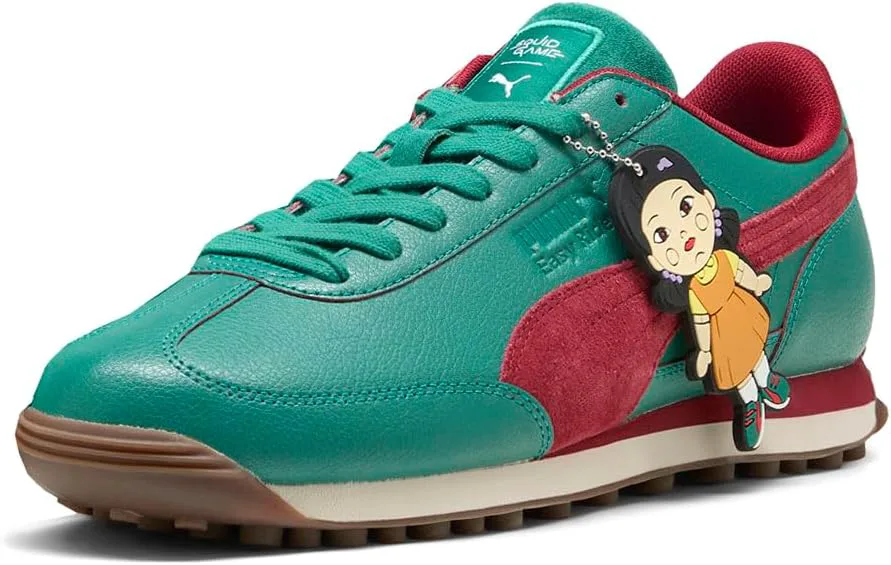 

Мужские кроссовки PUMA Easy Rider Squid Game на шнуровке - повседневные, зеленые, красный