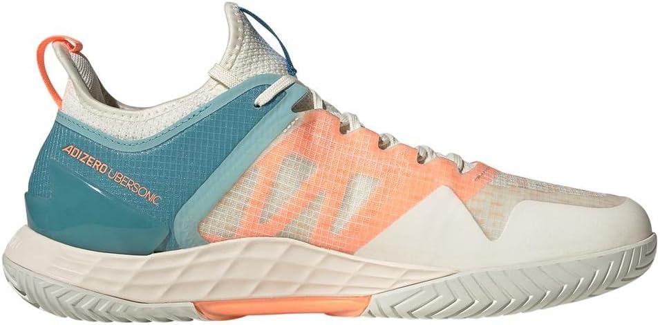Мужские теннисные кроссовки adidas Adizero Ubersonic 4, белый/белый/оранжевый — фото 3
