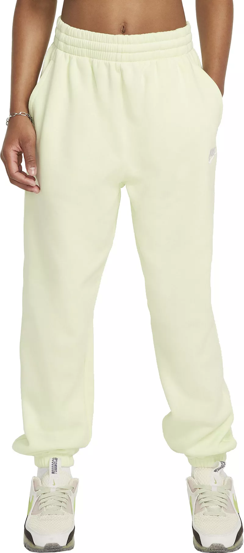 

Большие флисовые джоггеры Nike для девочек Sportswear Club, цвет Lime Ice