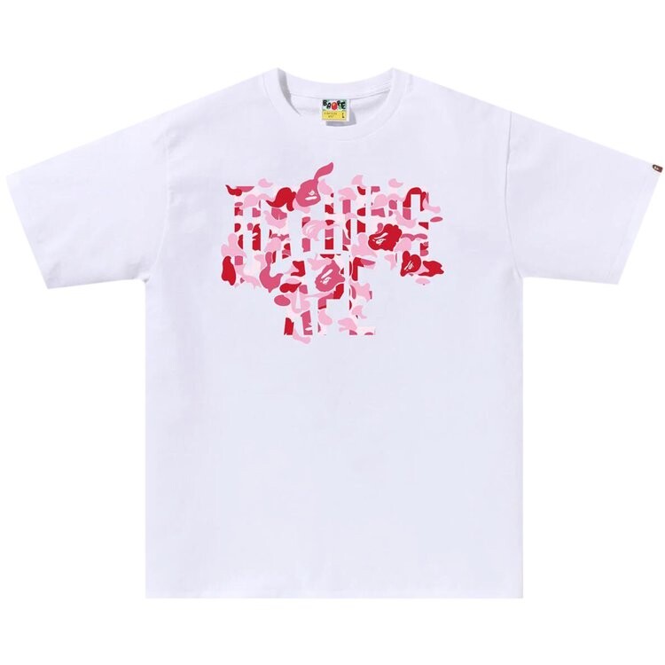 

Футболка BAPE ABC Camo Rebuild NYC Logo 'White/Pink', белый