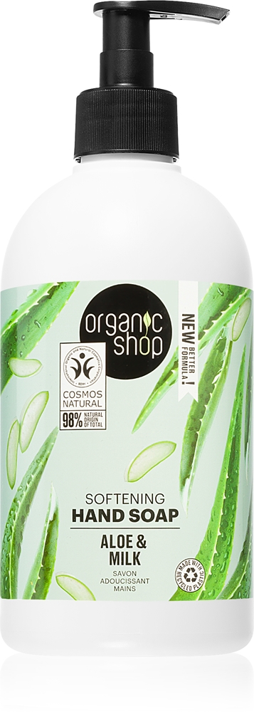 

Органическое жидкое мыло для рук с алоэ и молоком Organic Shop, 500 мл