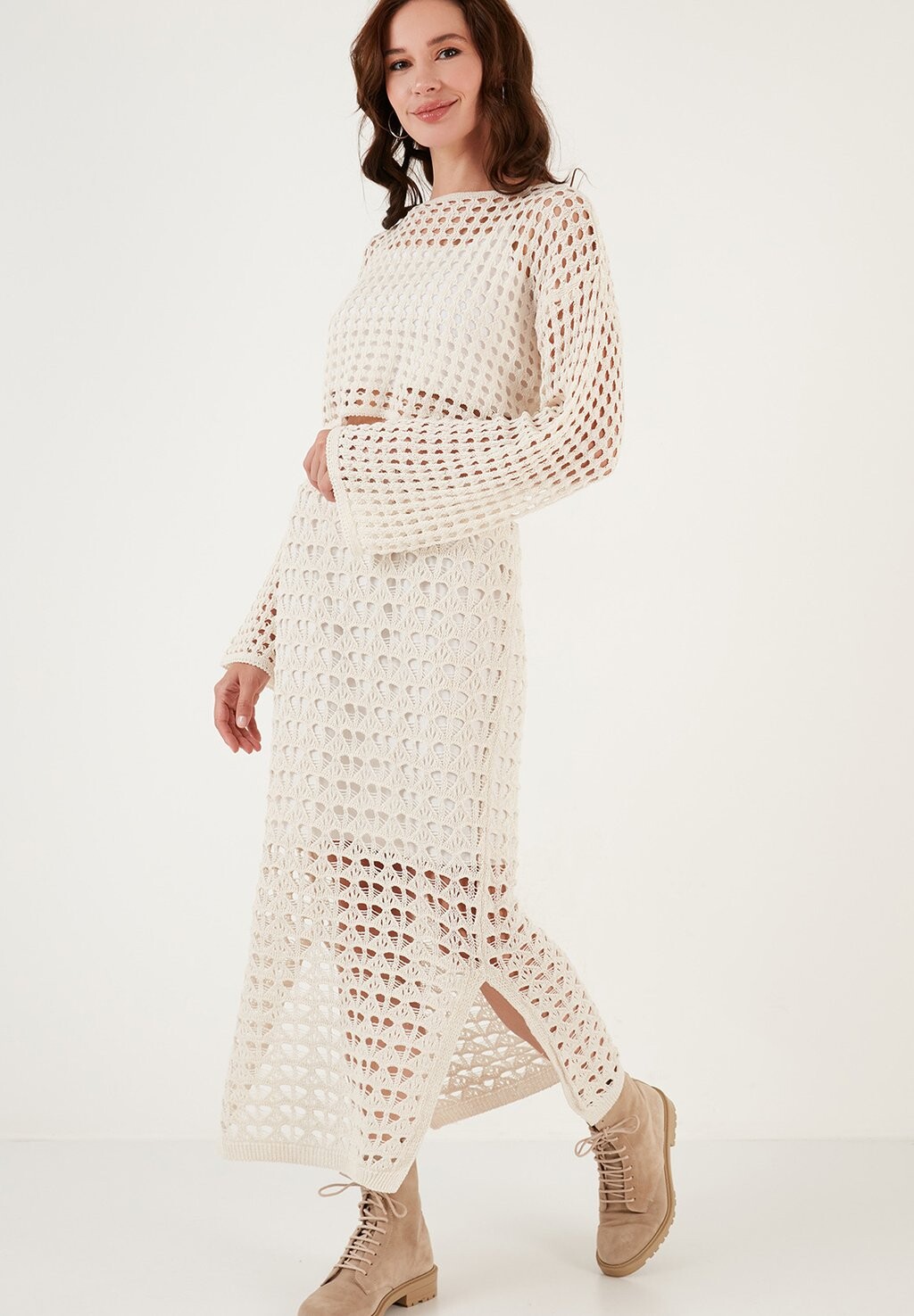 

Юбка макси REGULAR FIT LELA, кремовый