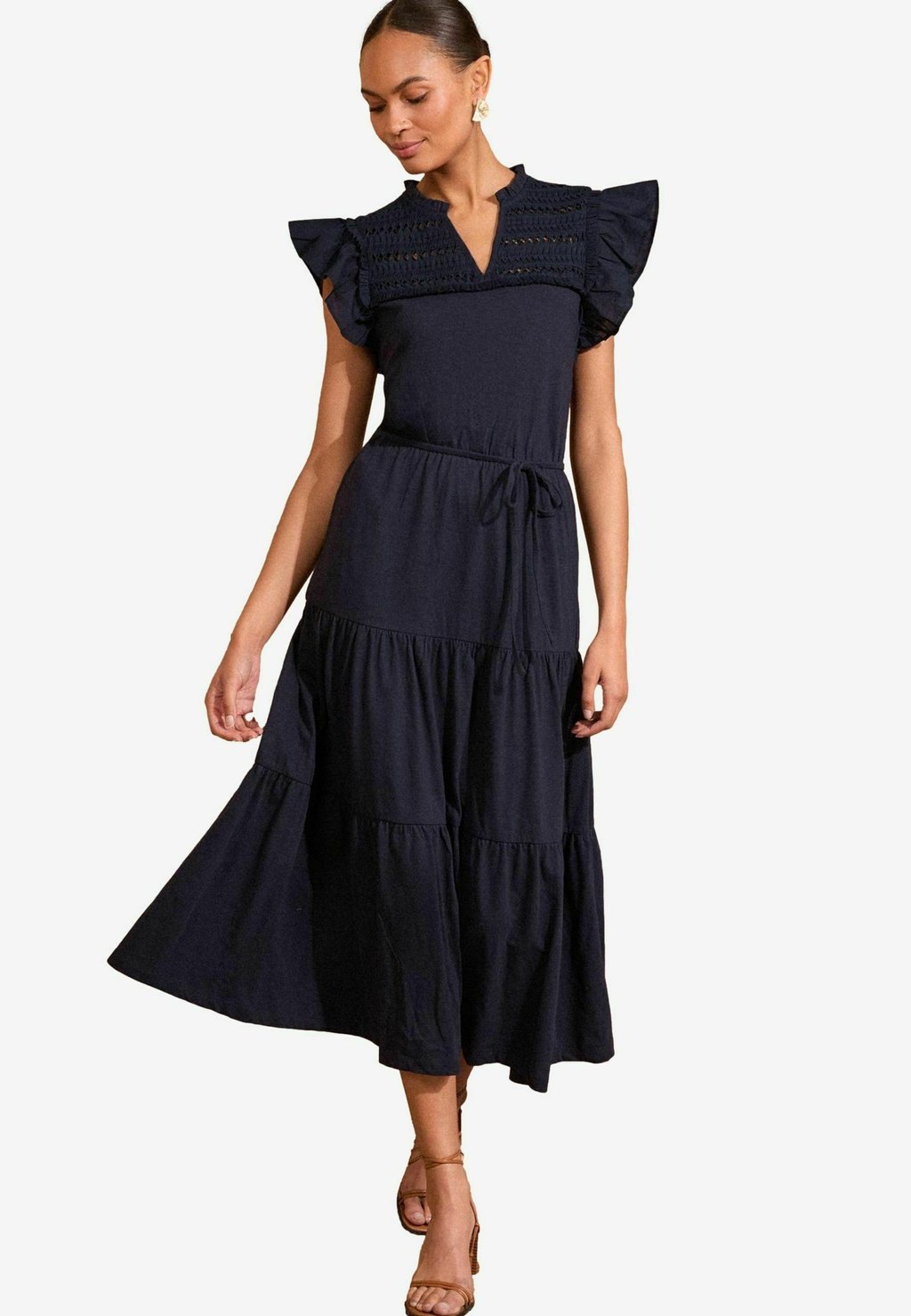 

Повседневное платье PETITE FIT - FLUTTER SLEEVE TIRED MIDI Love & Roses, синий
