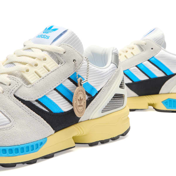 Zx 8000 mig кроссовки Adidas, ftwr белый, lucid aquamarine & powder желтый — фото 3