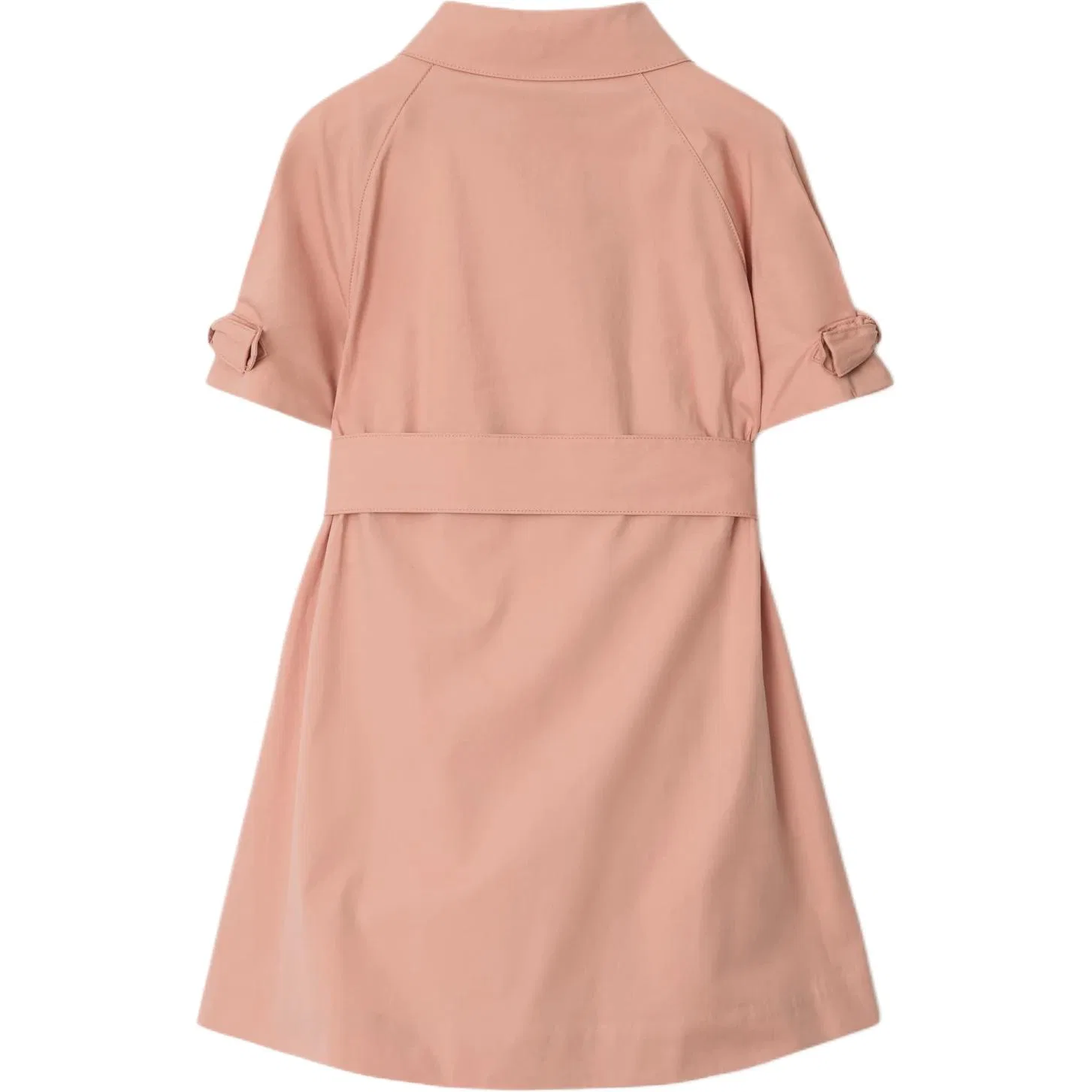 Платье детское с отложным воротником, умеренной длины, короткий рукав Burberry, Pink — фото 2