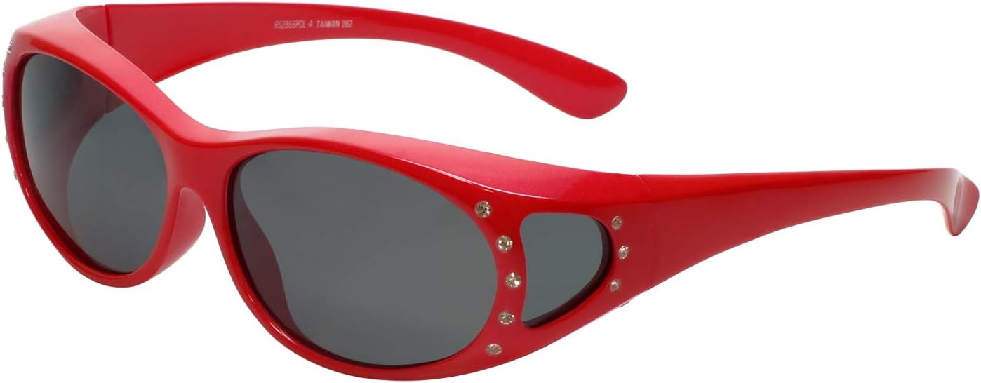 

Солнцезащитные очки Calabria 2866 с поляризацией, надеваются поверх очков с диоптриями, подходят для мужчин и женщин, имеют обтекаемую форму и защищают от УФ-излучения, Red W/Rhinestones