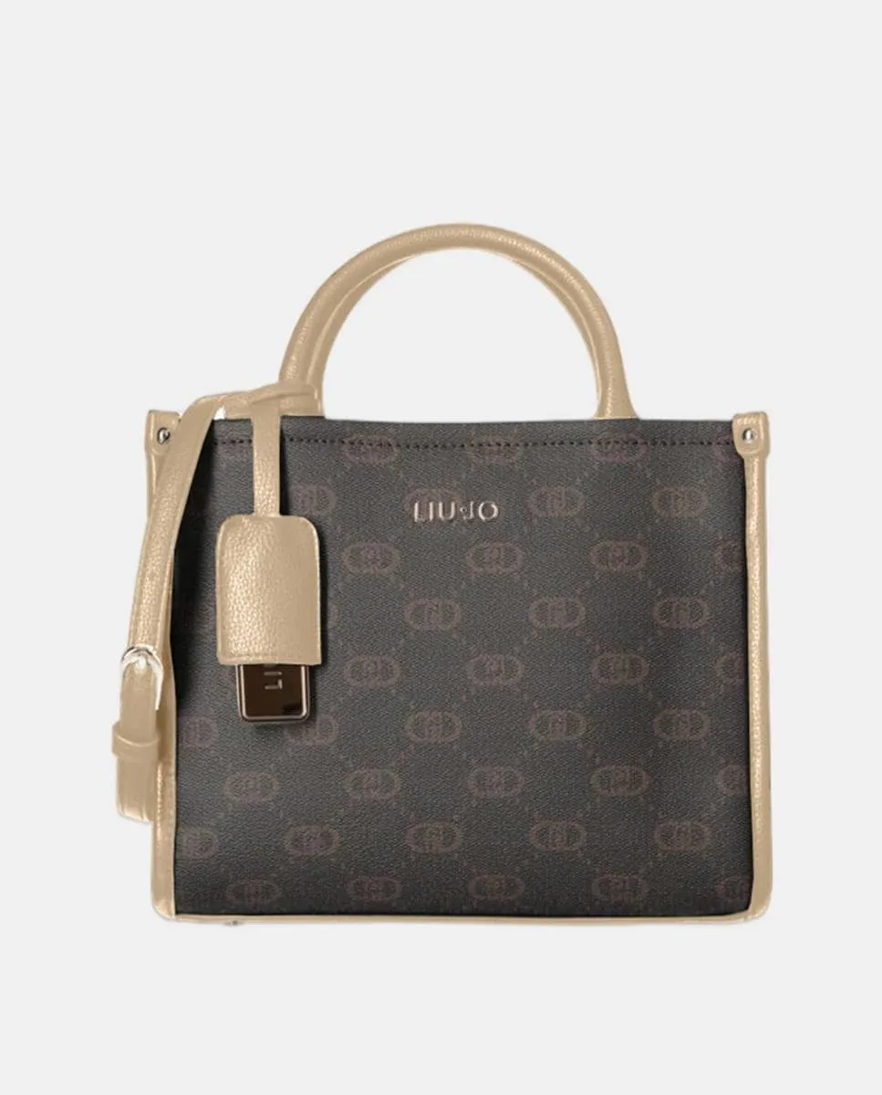 

Сумка через плечо с монограммой среднего размера LIUJO, серо-коричневый