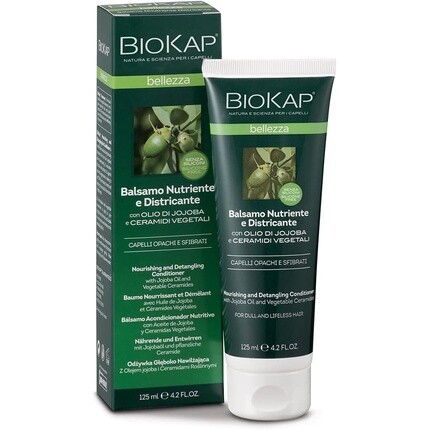 

BIOKAP Бальзам-кондиционер премиум-класса 125 мл Масло жожоба Разглаживает волосы Растительные керамиды Веганский Не содержит силикона Не содержит парабенов