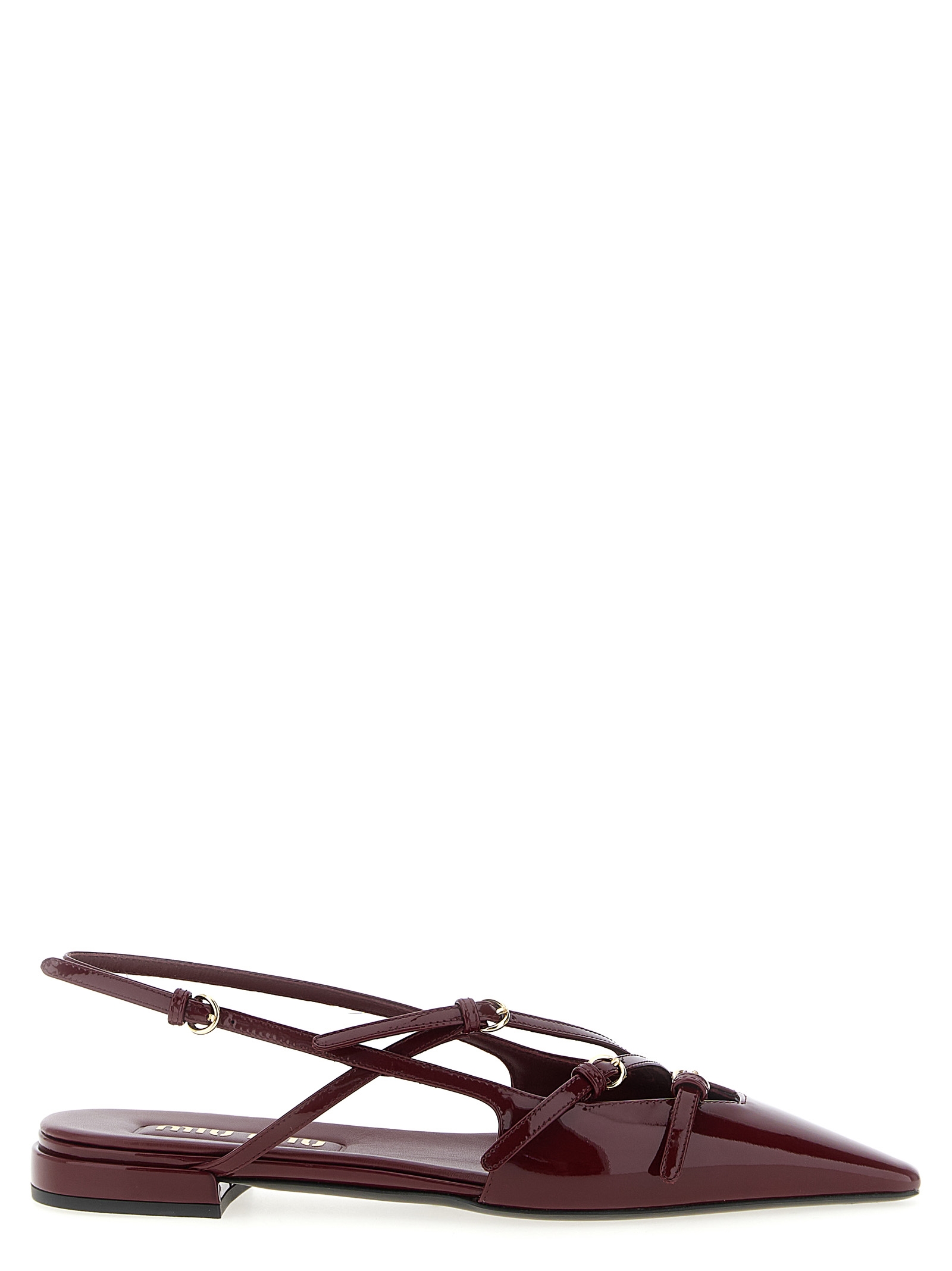 Ремешки через пятку MIU MIU, бордовый