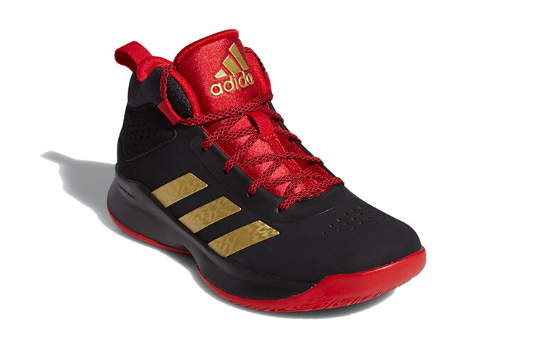 Кроссовки для баскетбола Cross Em Up 5 Kids, средние, черные/красные/золотые Adidas — фото 3