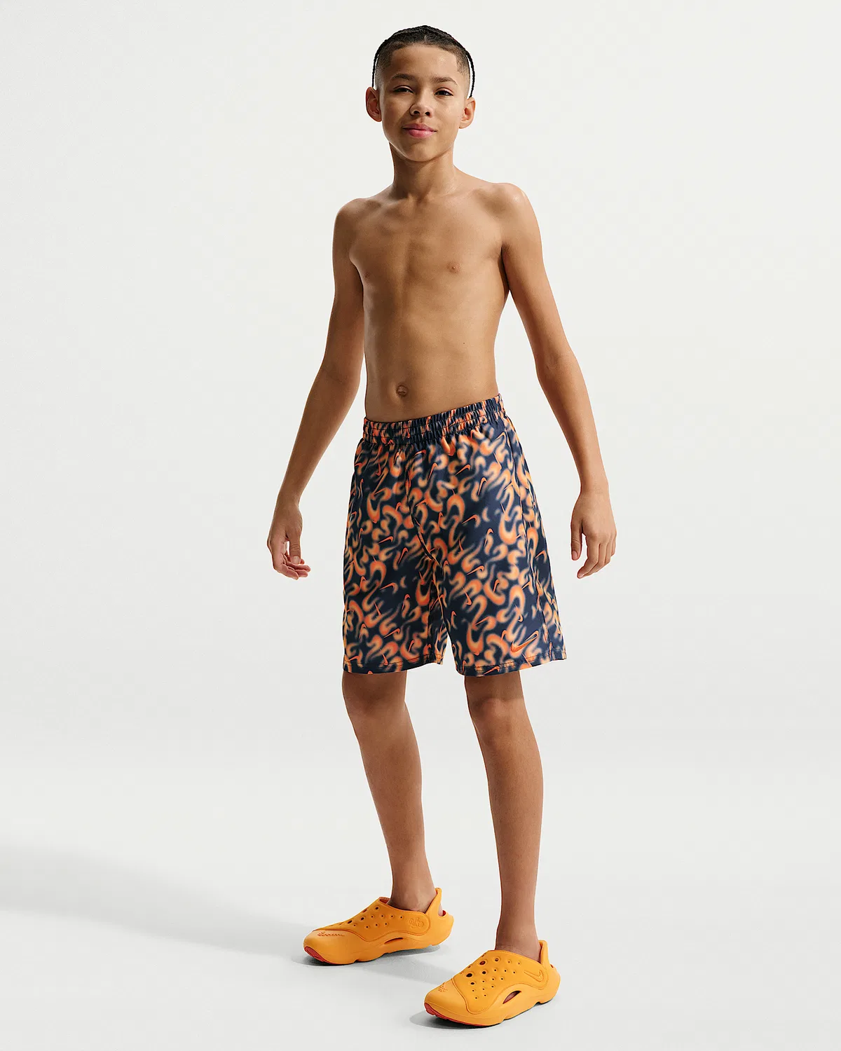 Детские (мальчиковые) плавки Nike Swim Breaker 7" с боксерской подкладкой, Midnight Navy