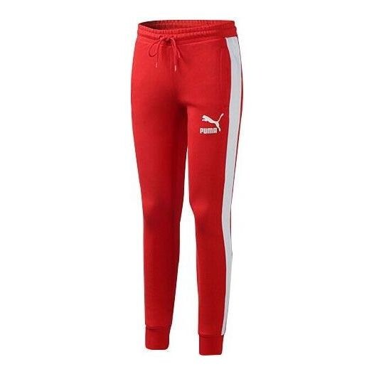

Брюки iconic t7 track pants 'red white' Puma, красный